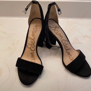 Size 9- Black- Sam Edelman Yaro Block Heel Sandal